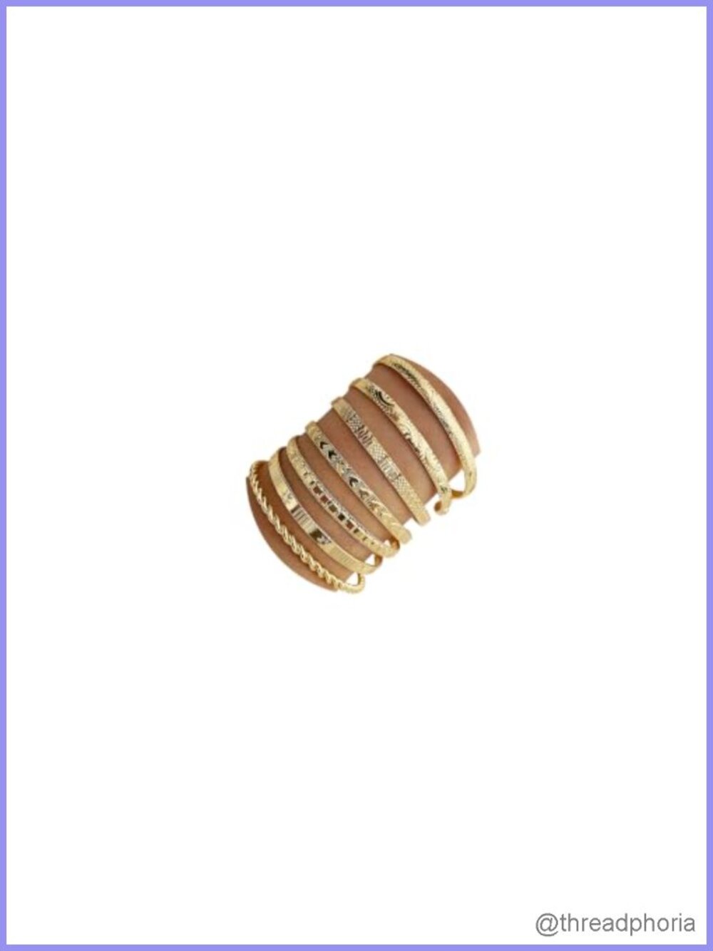 14k Gold Plated Multi Layer Stackable Cuff Bangle Bracelet Set for Women,